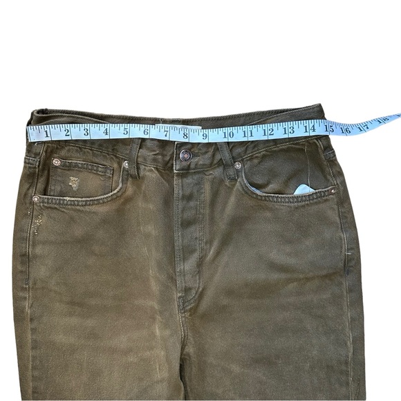 FREE PEOPLE Distressed Straight Leg Denim Jeans Brown Size 28 NWOT - Picture 8 of 10